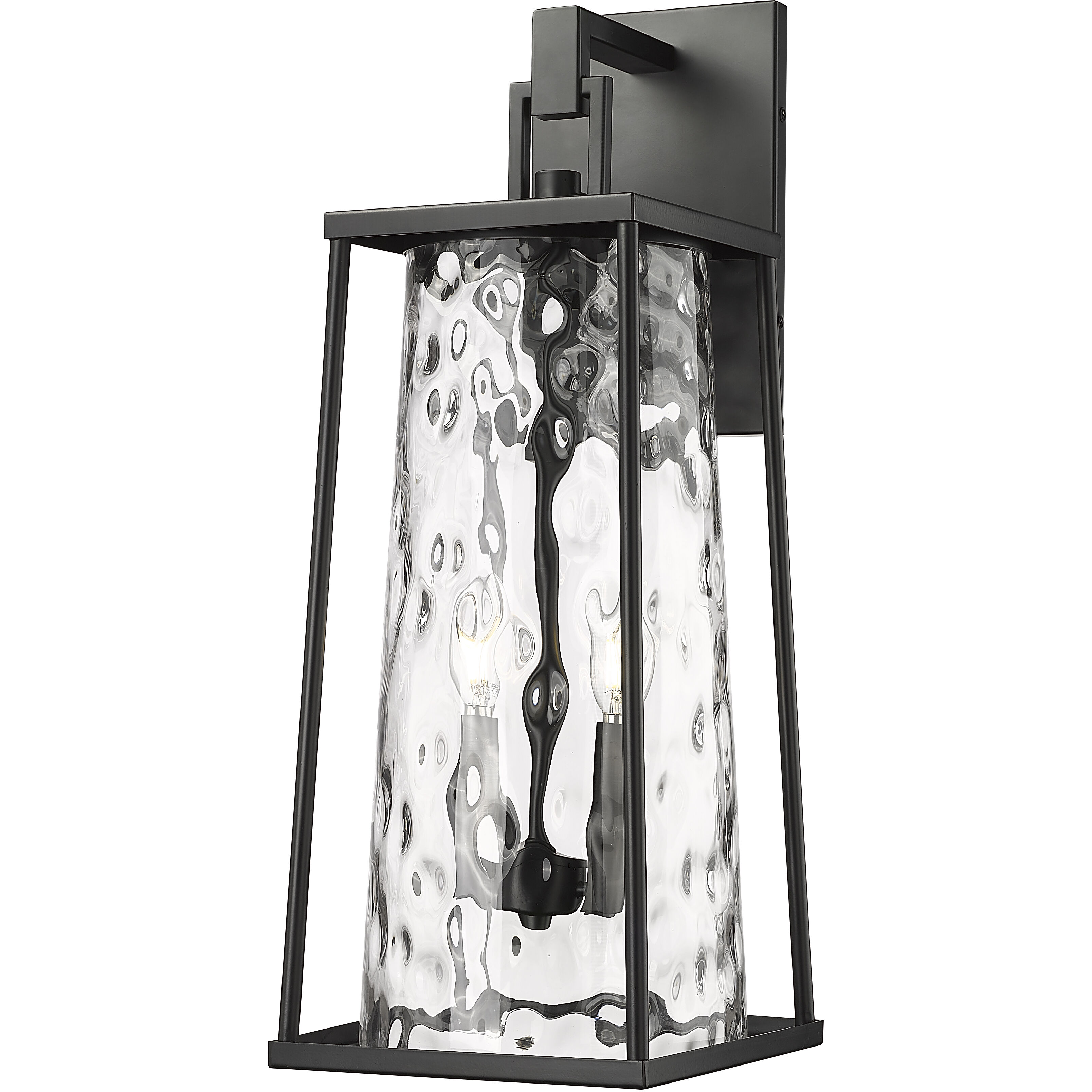 Dutton 2 Light 23.5 inch Powder Coated Black Outdoor Wall Sconce